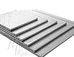 Tortadobok és -állványok Négyzet alakú ezüst színű tortadobok