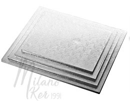 Tortadobok és -állványok Téglalap alakú ezüst színű tortadobok