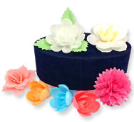 Virágok és egyéb díszek Ostya virágok