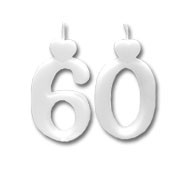 Gyertyák Fehér kis számgyeryák