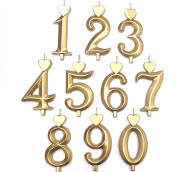 Gyertyák Arany színű nagy számgyertyák