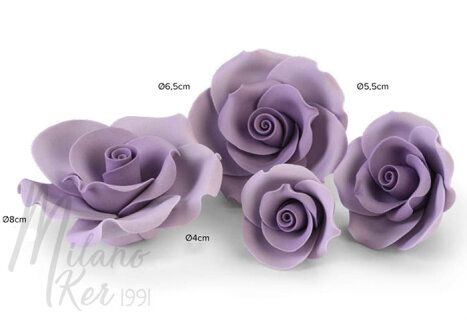 Lila cukorrózsa szett, (17 darabos)