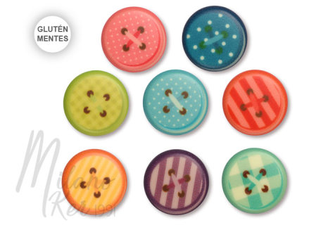 (AKCIÓS) Színes fehércsokoládé gombok, 120 db